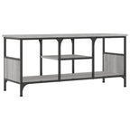 Mobile TV Grigio Sonoma 100x35x45 cm Legno Multistrato e Ferro