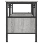 Mobile TV Grigio Sonoma 100x35x45 cm Legno Multistrato e Ferro