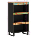 Credenza 60x33x107 cm in Legno Massello di Recupero