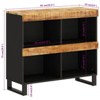 Credenza 85x33x75 cm in Legno Massello di Mango