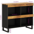 Credenza 85x33x75 cm in Legno Massello di Mango