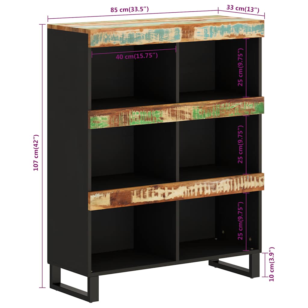Credenza 85x33x107 cm in Legno Massello di Recupero
