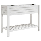 Fioriera Rialzata da Giardino Bianca 110x45x79 cm Polipropilene