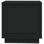 Comodini 2 pz Neri 44x35x45 cm in Legno Multistrato