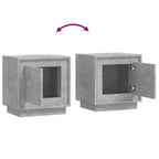 Comodini 2 pz Grigio Cemento 44x35x45 cm in Legno Multistrato