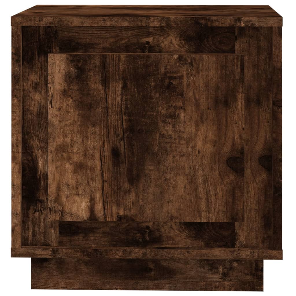 Comodini 2 pz Rovere Fumo 44x35x45 cm in Legno Multistrato