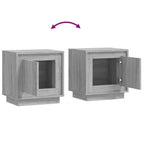 Comodini 2 pz Grigio Sonoma 44x35x45 cm in Legno Multistrato