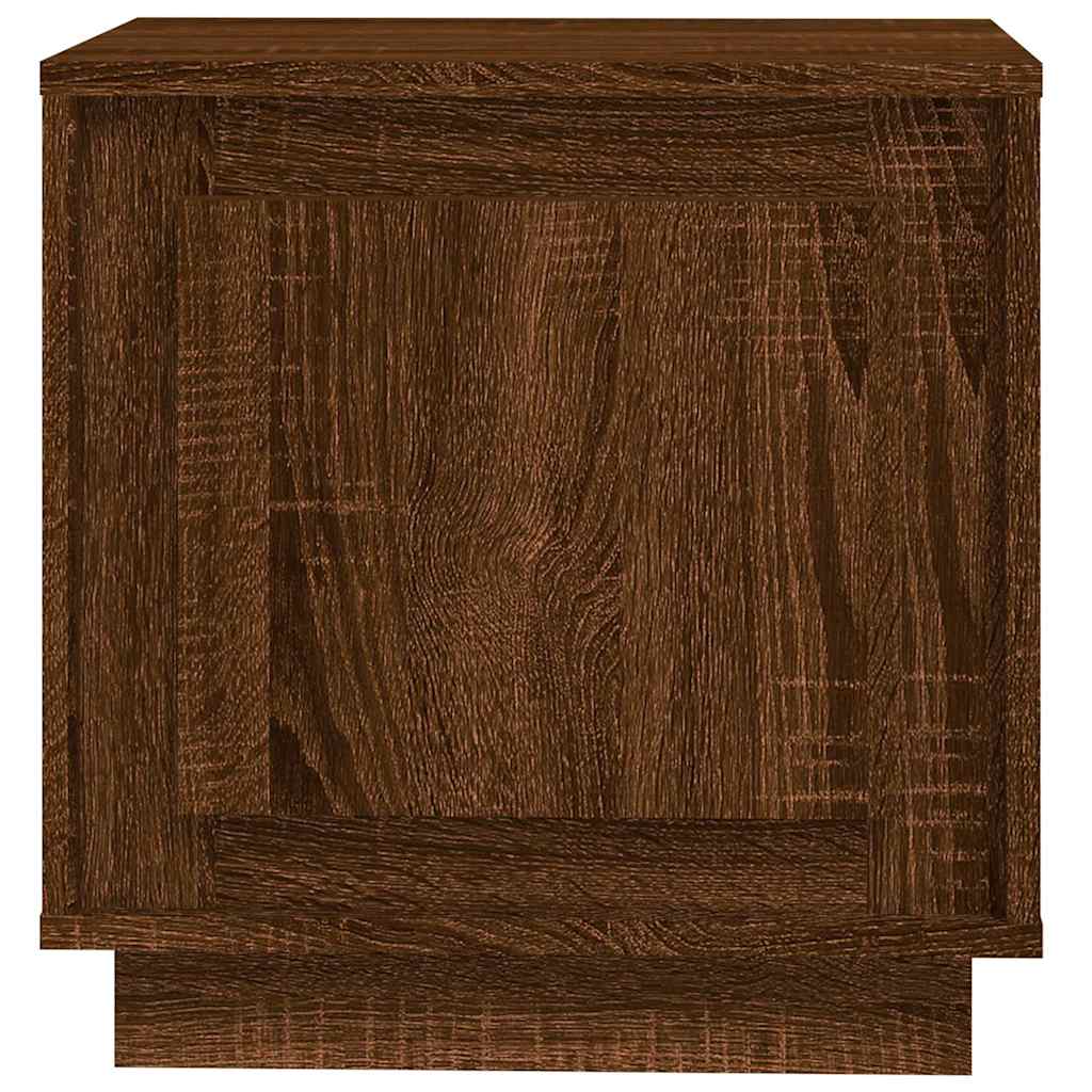 Comodini 2 pz Rovere Marrone 44x35x45 cm in Legno Multistrato