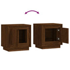 Comodini 2 pz Rovere Marrone 44x35x45 cm in Legno Multistrato
