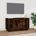 Mobile Porta TV Rovere Fumo 80x35x45 cm in Legno Multistrato