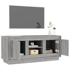 Mobile TV Grigio Sonoma 102x35x45 cm in Legno Multistrato