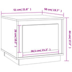 Tavolino da Salotto Rovere Sonoma 51x50x44 cm Legno Multistrato