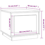 Tavolino da Salotto Grigio Sonoma 51x50x44 cm Legno Multistrato