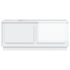 Tavolino da Salotto Bianco Lucido 102x50x44cm Legno Multistrato