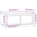 Tavolino da Salotto Rovere Sonoma 102x50x44cm Legno Multistrato