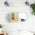 Specchio da Bagno LED 90x40 cm Ovale