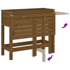 Fioriera da Giardino Piano Pieghevole Ambra Legno Massello Pino