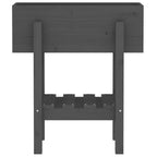 Fioriera da Giardino Grigia 62x30x69 cm Legno Massello di Pino