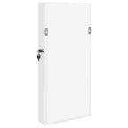 Armadio Portagioie con Specchio a Muro Bianco 30x8,5x67 cm