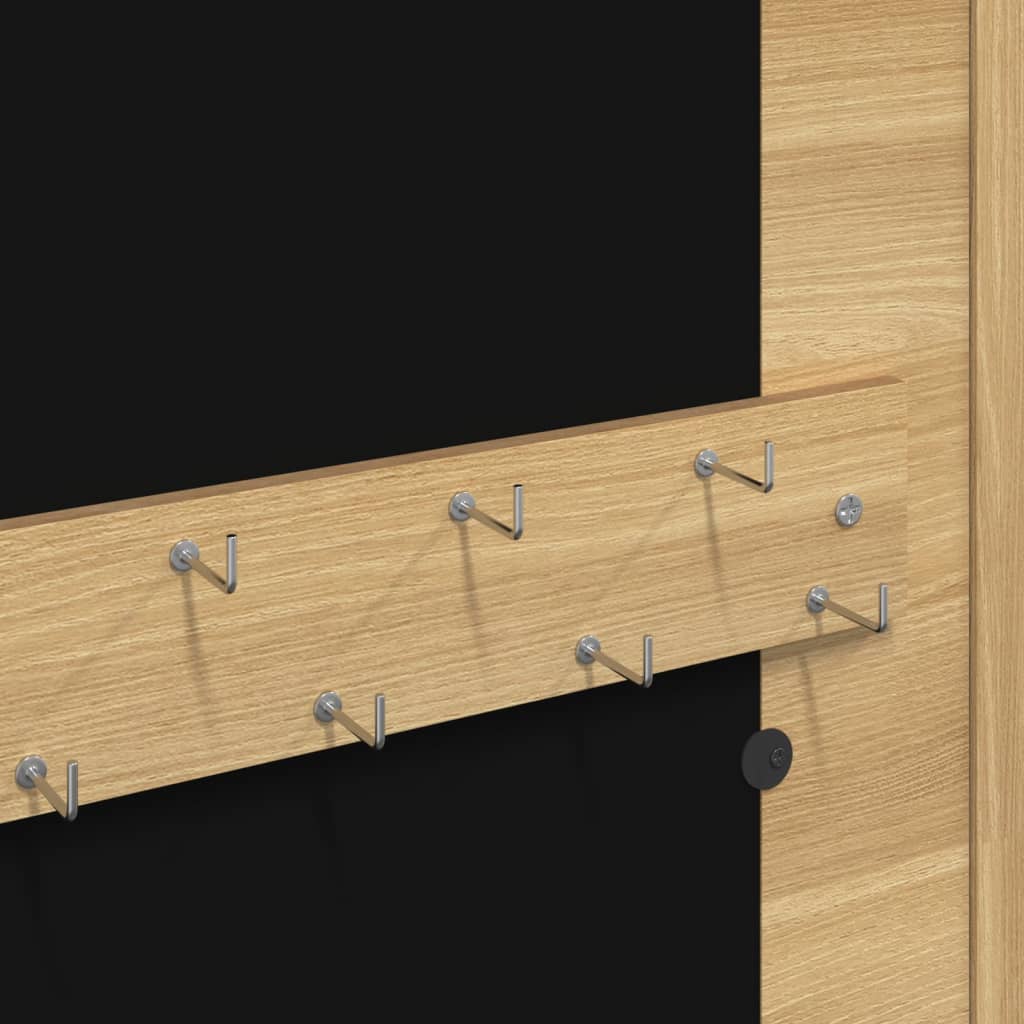 Armadio Portagioie con Specchio a Muro 30x8,5x67 cm