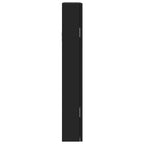 Armadio Portagioie con Specchio a Muro Nero 37,5x10x67 cm