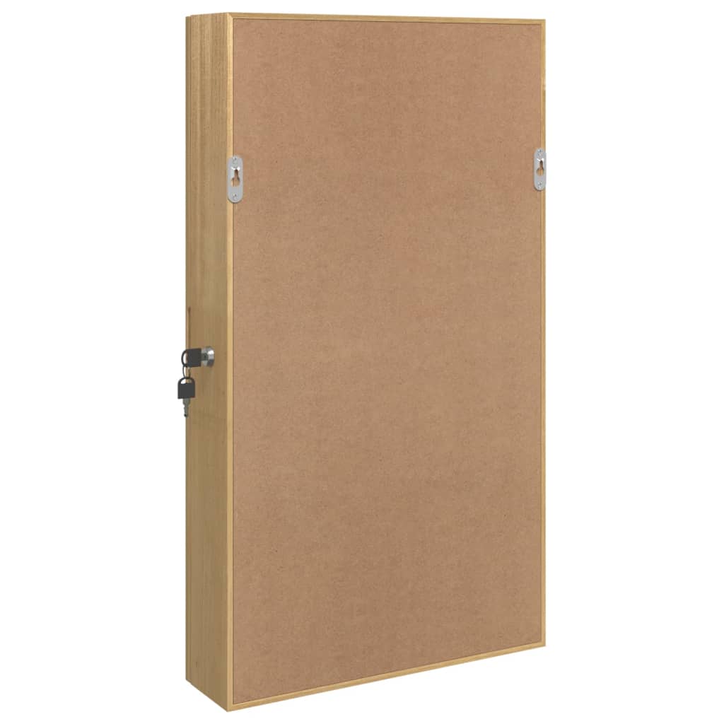 Armadio Portagioie con Specchio a Muro 37,5x10x67 cm
