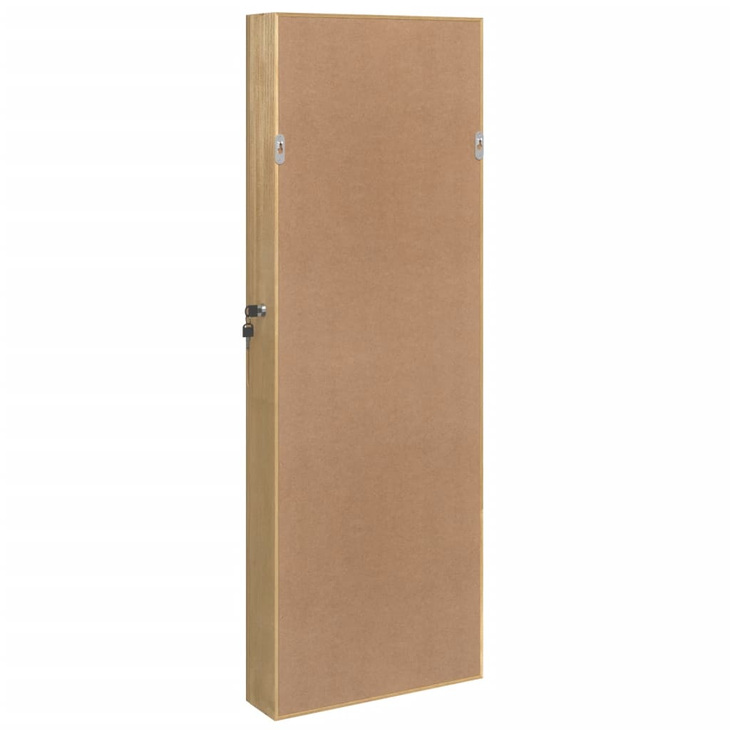 Armadio Portagioie con Specchio a Muro 37,5x10x106 cm