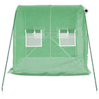 Serra con Telaio in Acciaio Verde 4 m² 2x2x2 m