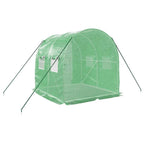 Serra con Telaio in Acciaio Verde 4 m² 2x2x2 m