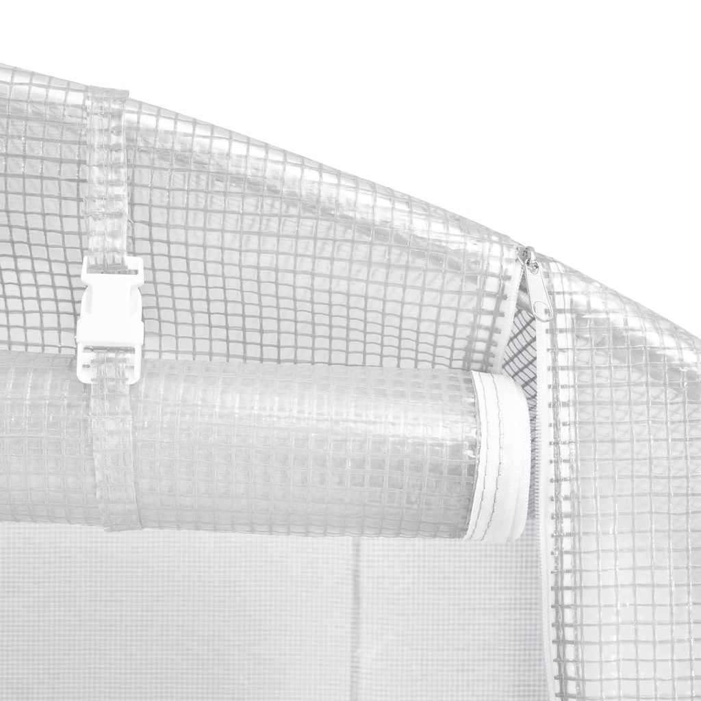 Serra con Telaio in Acciaio Bianco 6 m² 3x2x2 m