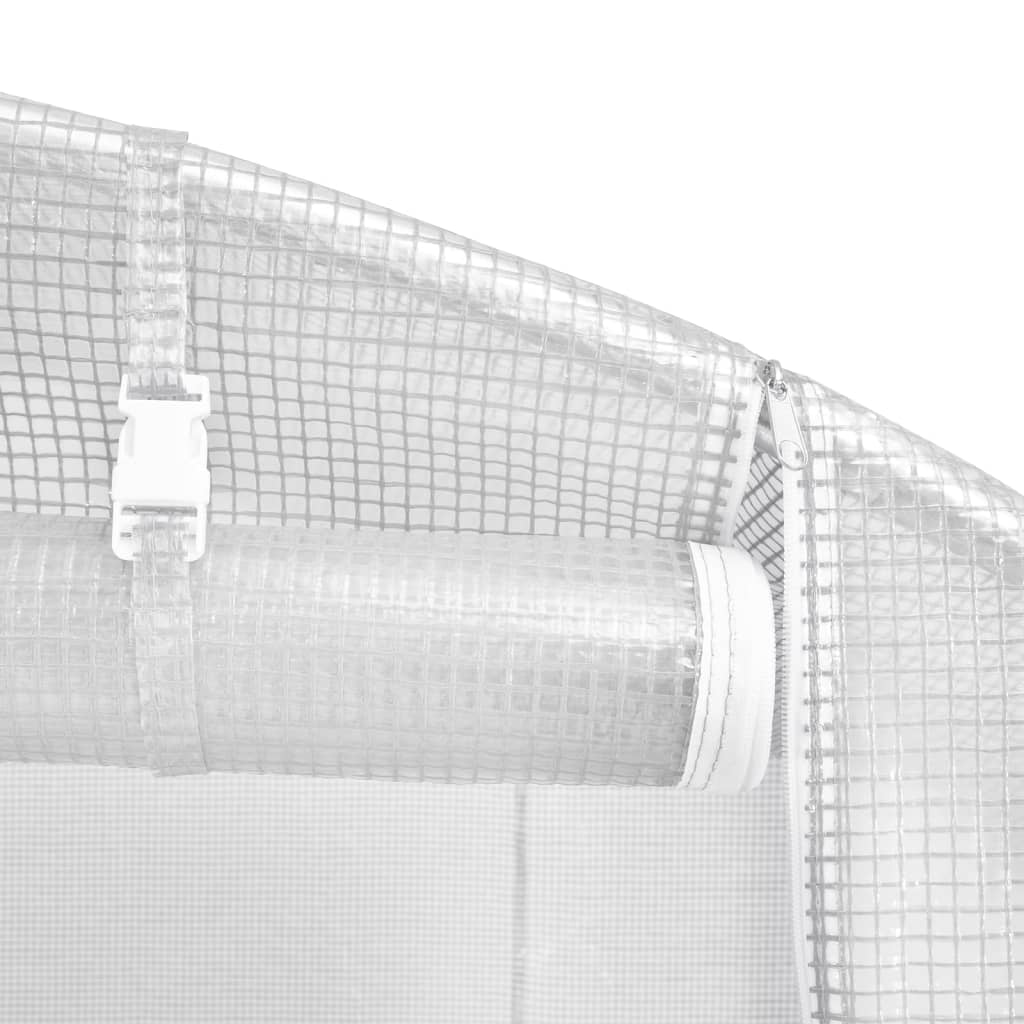 Serra con Telaio in Acciaio Bianco 8 m² 4x2x2 m