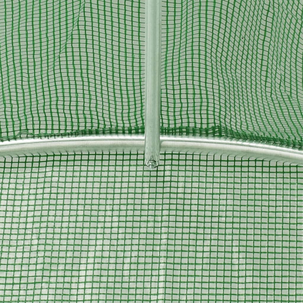 Serra con Telaio in Acciaio Verde 10 m² 5x2x2,3 m