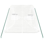 Serra con Telaio in Acciaio Bianco 10 m² 5x2x2,3 m