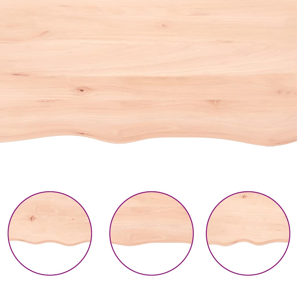 Ripiano a Parete 40x10x6 cm Legno Massello Rovere Non Trattato