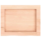 Ripiano a Parete 40x30x(2-4) cm Massello Rovere Non Trattato