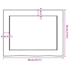 Ripiano a Parete 40x30x(2-6) cm Massello Rovere Non Trattato