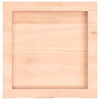 Ripiano a Parete 40x40x(2-4) cm Massello Rovere Non Trattato