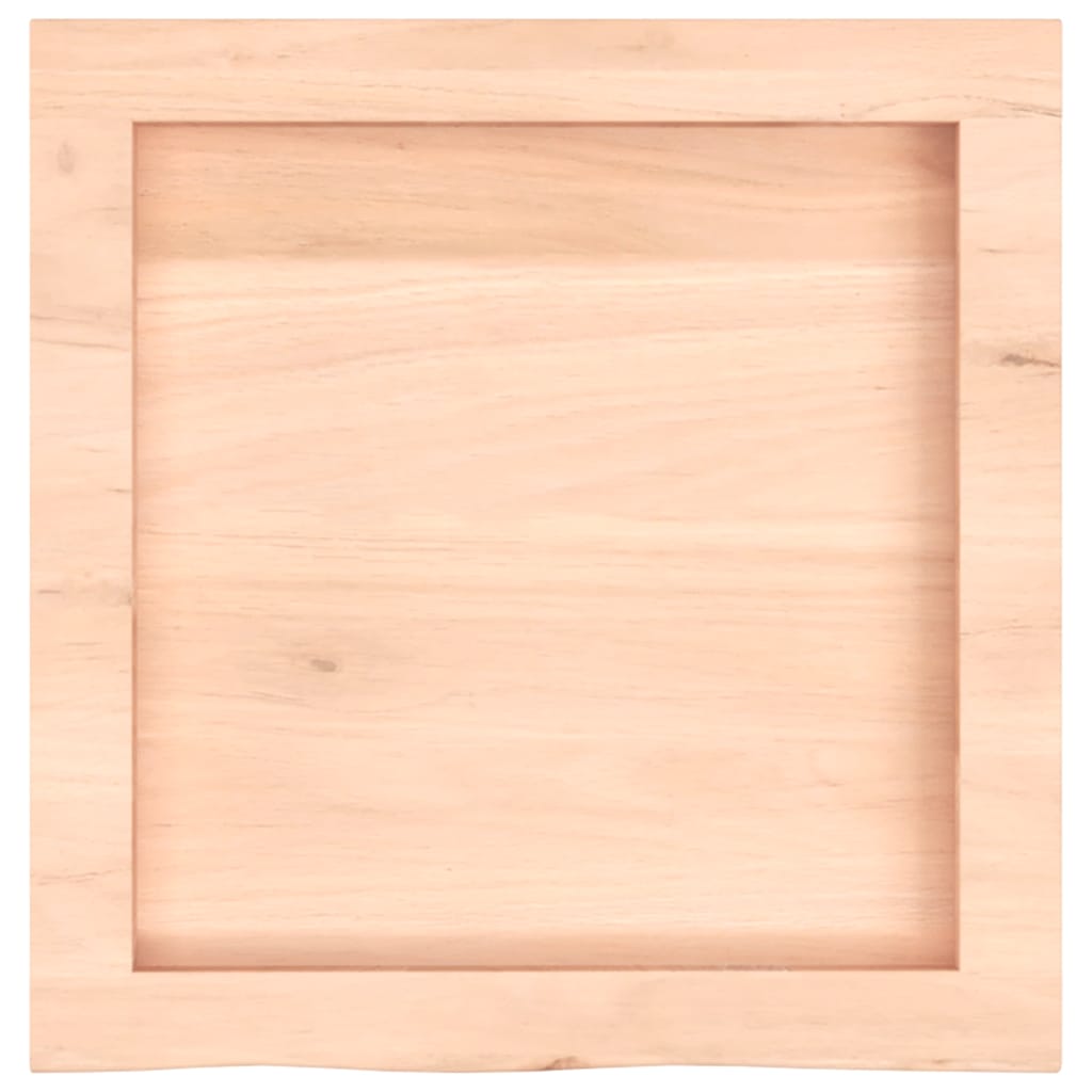 Ripiano a Parete 40x40x(2-4) cm Massello Rovere Non Trattato