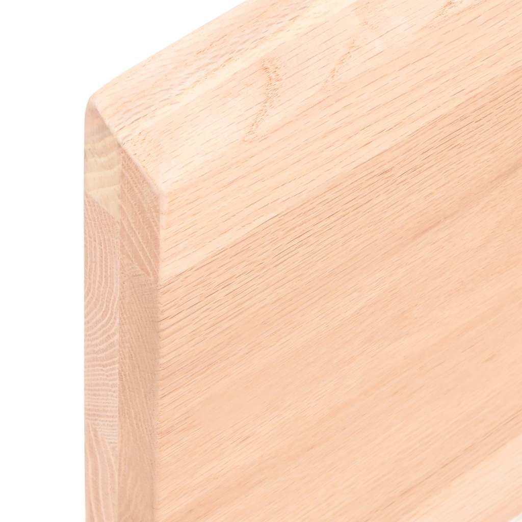 Ripiano a Parete 40x40x(2-4) cm Massello Rovere Non Trattato
