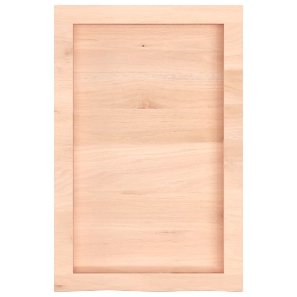 Ripiano a Parete 40x60x(2-4) cm Massello Rovere Non Trattato