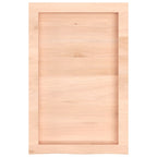 Ripiano a Parete 40x60x(2-4) cm Massello Rovere Non Trattato
