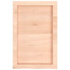 Ripiano a Parete 40x60x(2-6) cm Massello Rovere Non Trattato