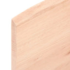 Ripiano a Parete 60x20x2 cm Legno Massello Rovere Non Trattato