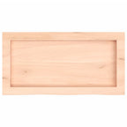 Ripiano a Parete 60x30x(2-4) cm Massello Rovere Non Trattato