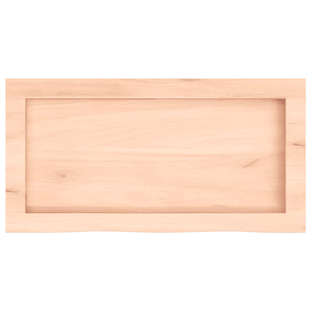 Ripiano a Parete 60x30x(2-6) cm Massello Rovere Non Trattato