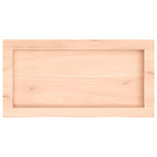 Ripiano a Parete 60x30x(2-6) cm Massello Rovere Non Trattato