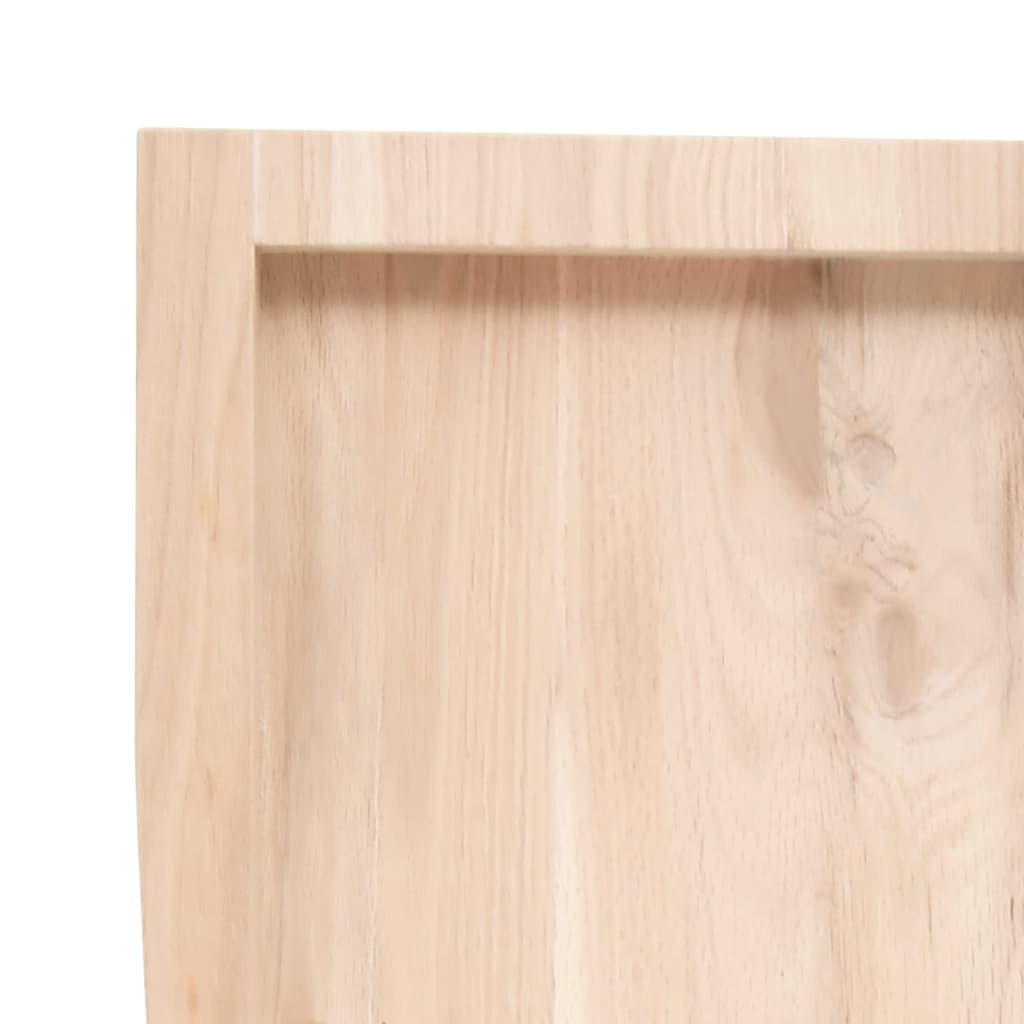 Ripiano a Parete 60x30x(2-6) cm Massello Rovere Non Trattato