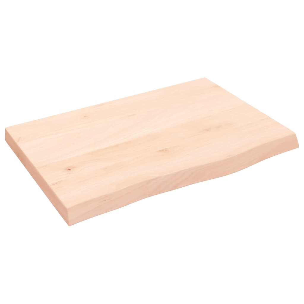 Ripiano a Parete 60x40x(2-4) cm Massello Rovere Non Trattato