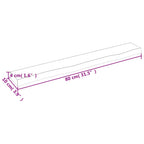 Ripiano a Parete 80x10x4 cm Legno Massello Rovere Non Trattato