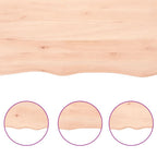 Ripiano a Parete 80x10x6 cm Legno Massello Rovere Non Trattato